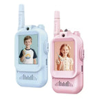 Blue-and-pink video walkie-talkie pair