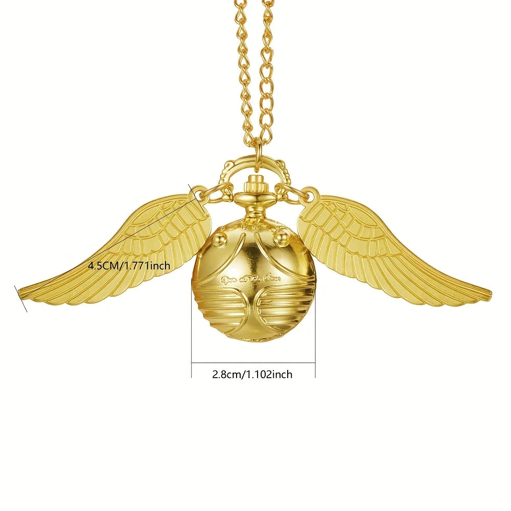 Golden Snitch Pocket Watch Necklace