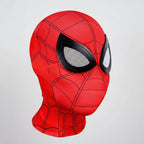 Red moving-eyes mask shown from a three-quarter angle