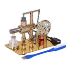 LED Stirling engine generator model for home science demonstrations and curious desks