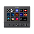 Fourteen LCD keys, three knobs and two page buttons