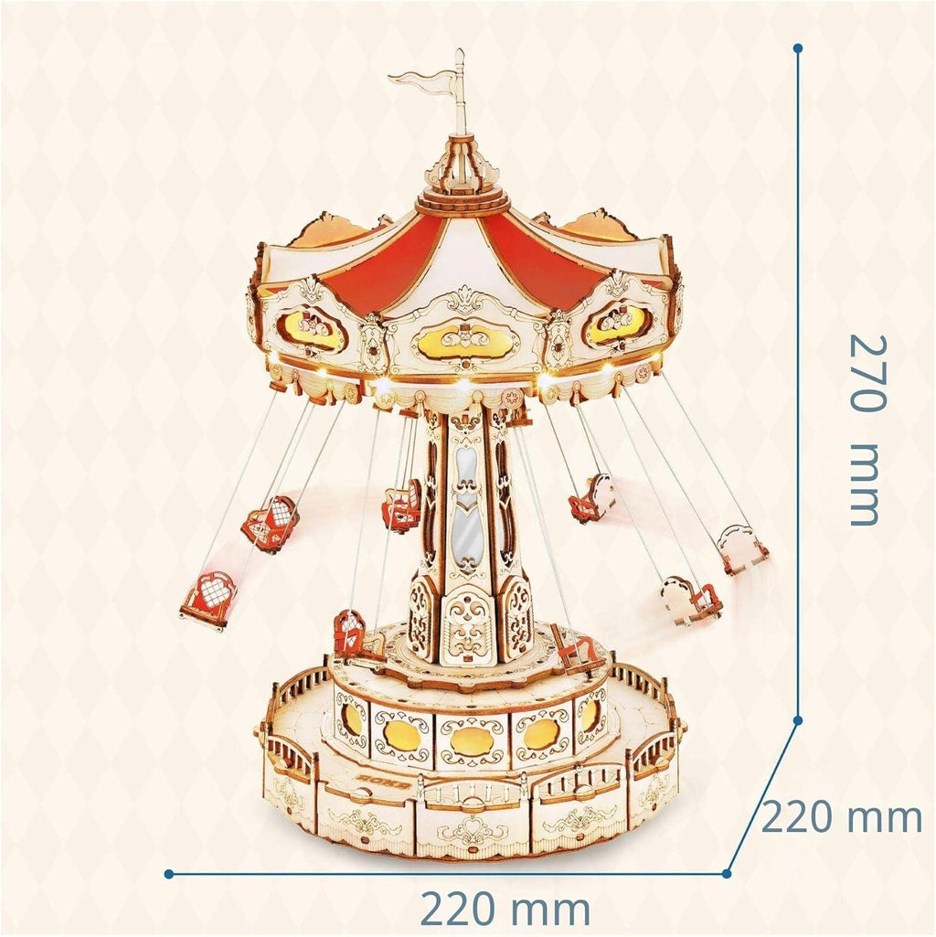 Enchanted Carousel Swing Ride Music Box