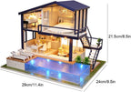 Time Apartment Set + Music Box, a detailed 1:24 DIY miniature for home display