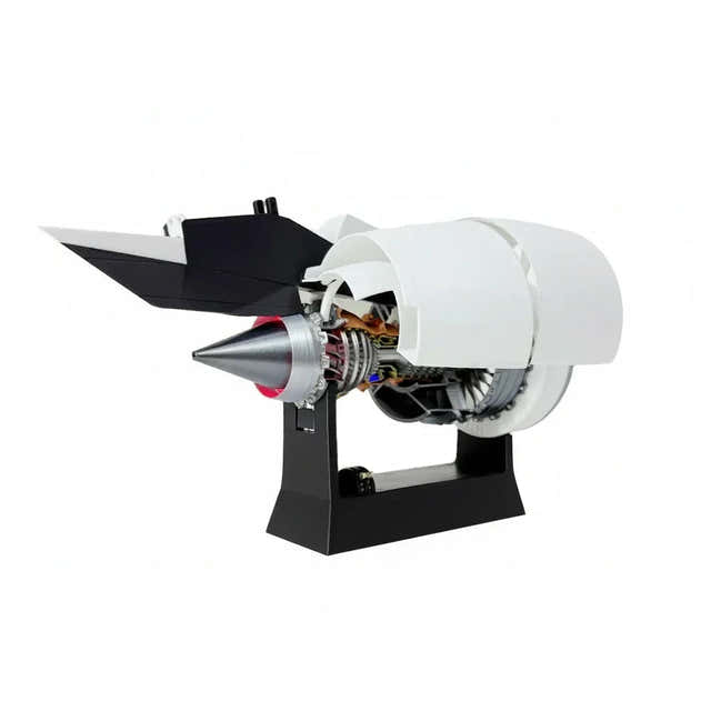 Motorized blades on a Rolls Royce Trent 900 cutaway model for an aviation enthusiast's desktop display — Gearfinch