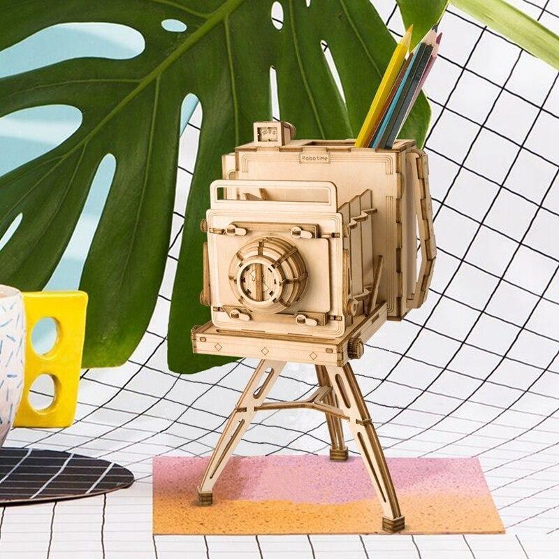 Vintage Camera 3D Wooden Puzzle