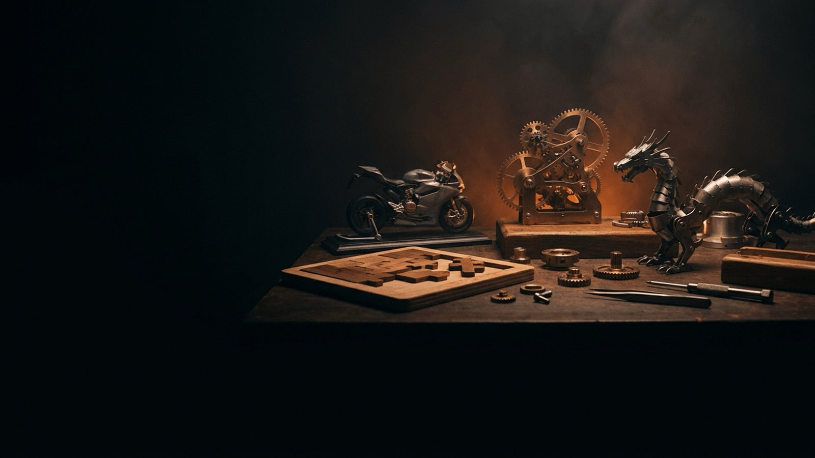 gearfinch — a cinematic arrangement of build kits and models